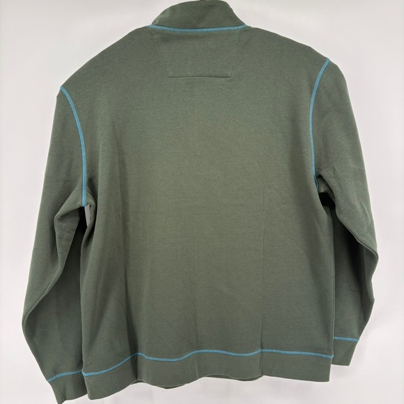 Robert Graham Mens Fulham Quarter Zip Sweatshirt Classic Fit Deep Forest GreenXL - Picture 3 of 11